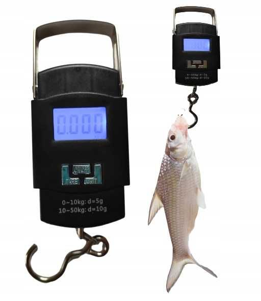 WAGA WĘDKARSKA hakowa LCD 50kg turystyczna na ryby o