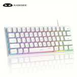 NOVOTeclado de jogos/escritório retroiluminado RGB para Windows/Mac/PC
