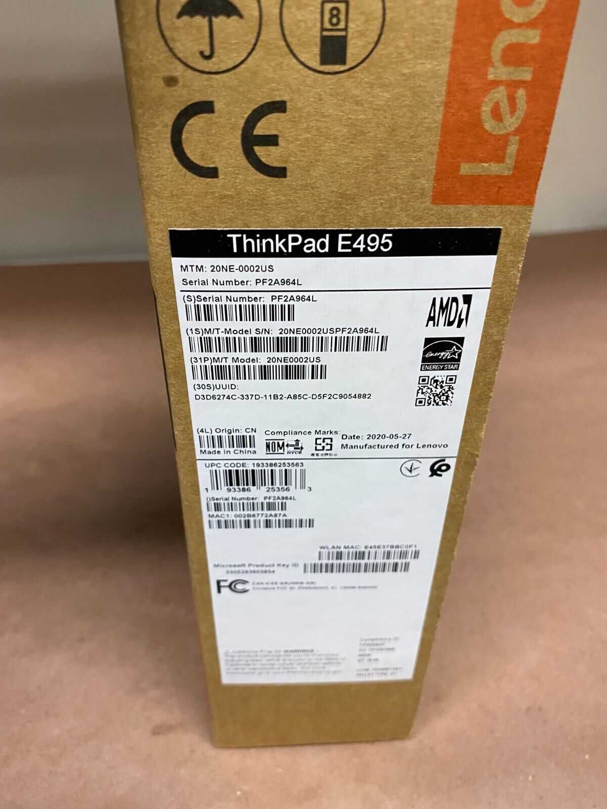 НОВИЙ в коробці Lenovo Thinkpad E495 FHD IPS AMD Ryzen 5 Pro 8Gb 256Gb