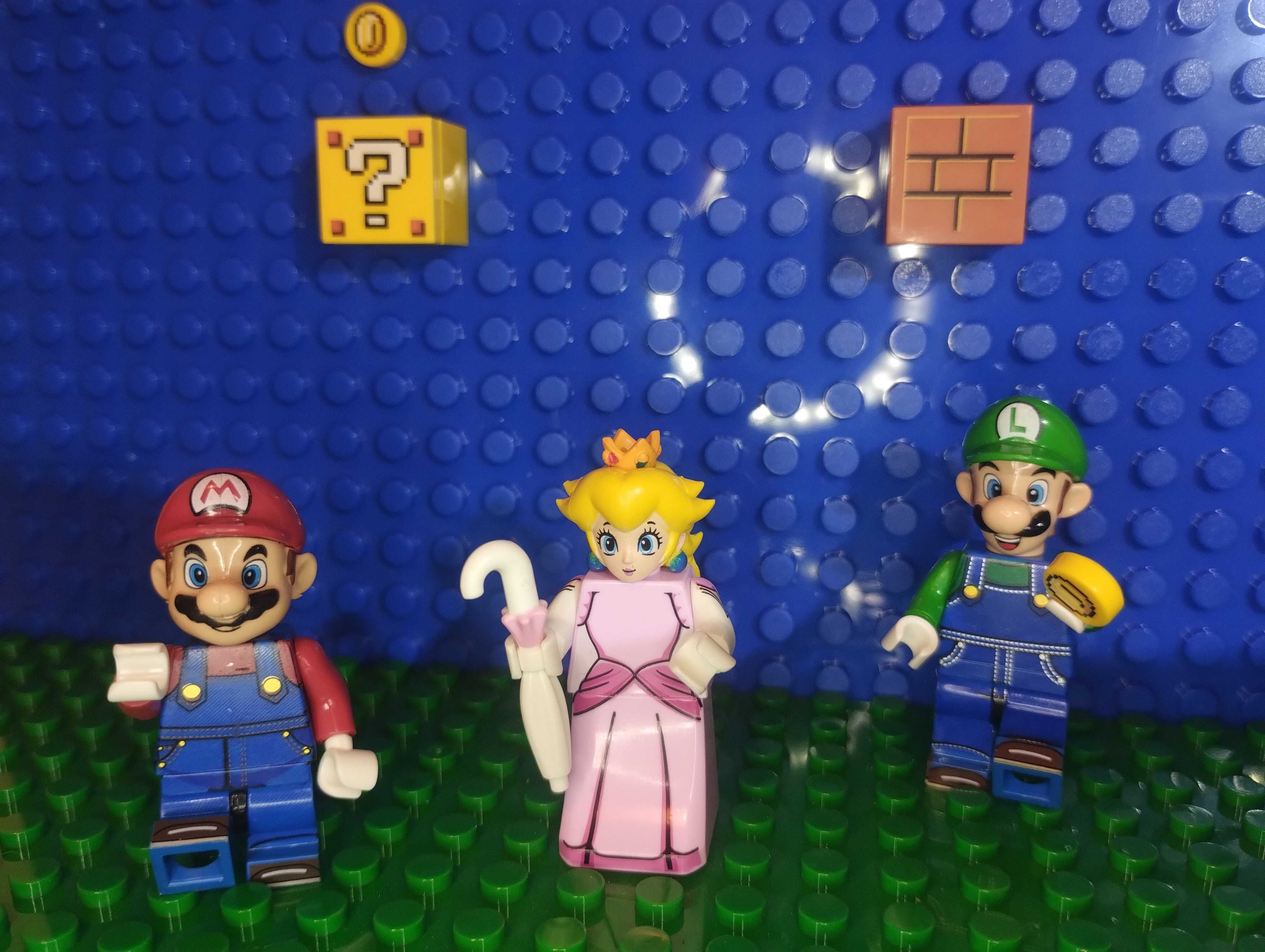 Super Mario Bros figurki klocki Luigi