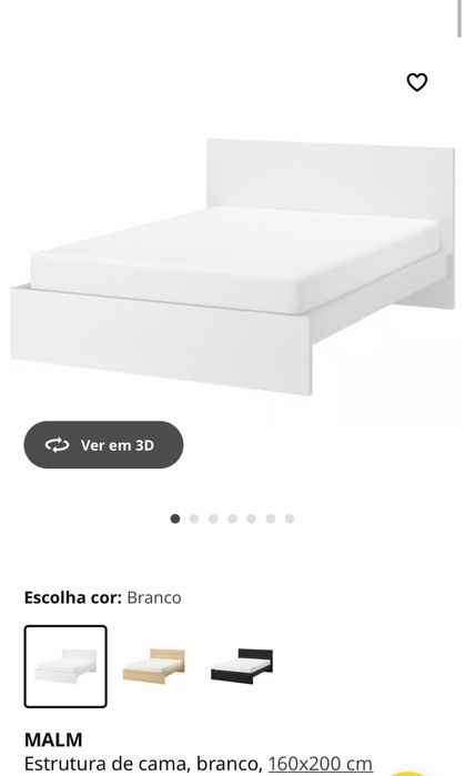 Cama Malm+colchão Valevag Ikea 160x200