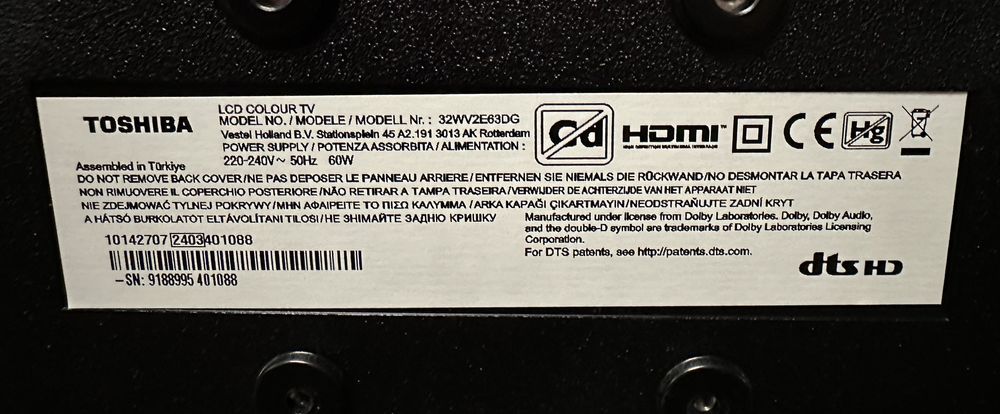 Telewizor Toshiba 32WV2E63DG LED Smart Tv Jak NOWY !!!