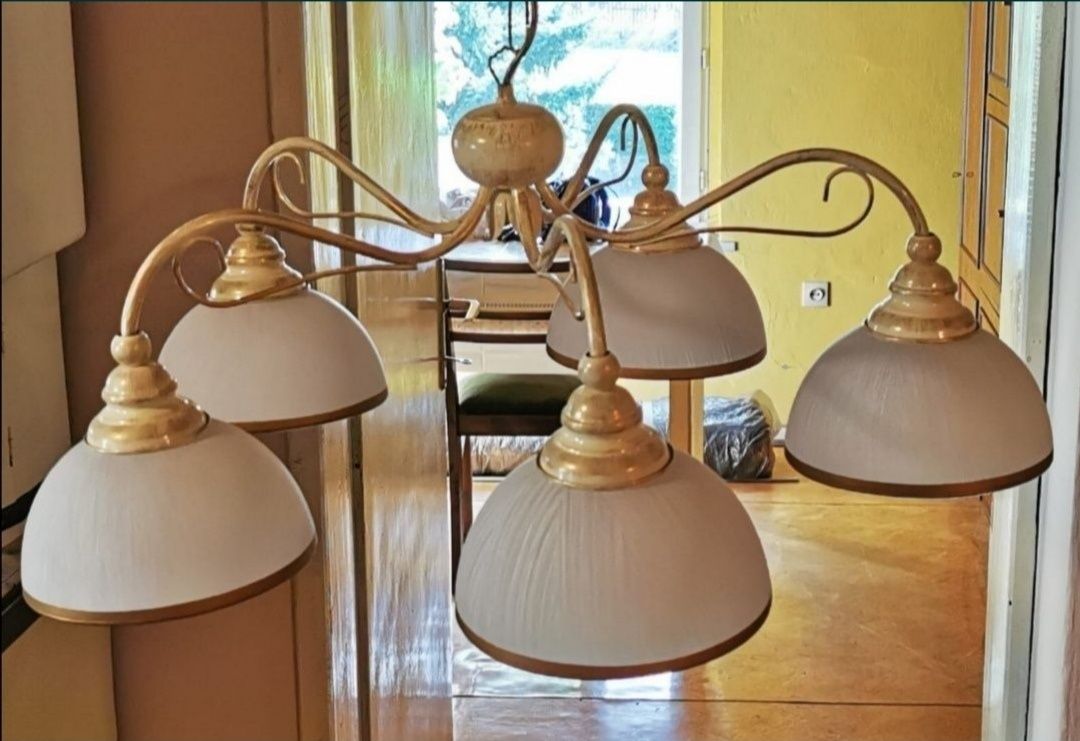 Żyrandol 5 ramienny, lampa