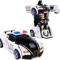 Zestaw auto robot transformacja policja 2w