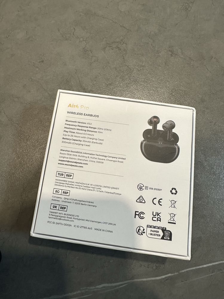 Вакуумные наушники с шумодавом Soundpeats 4 Air Pro
