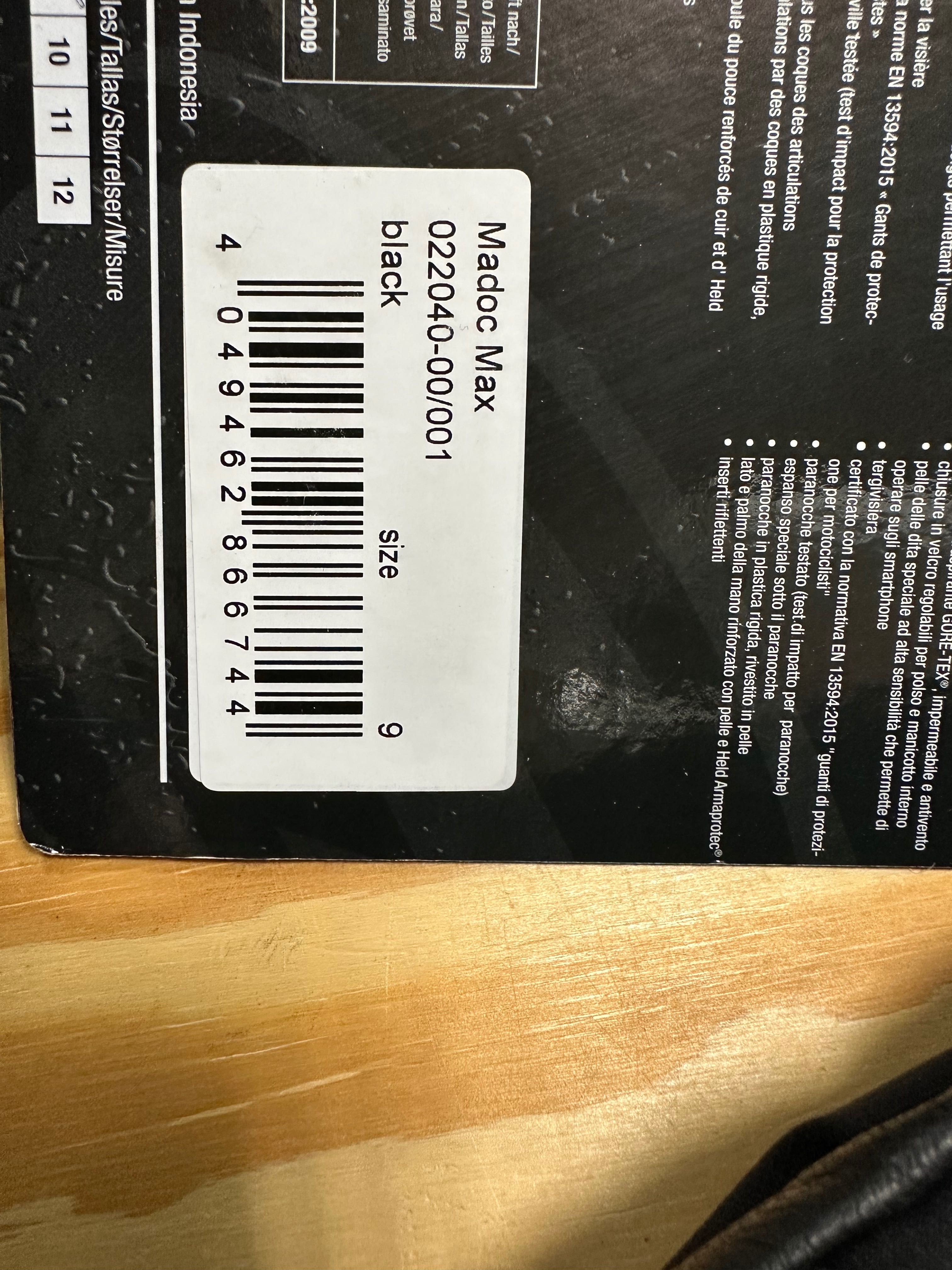 Rękawice Motocyklowe Held Madoc Max Gore-Tex