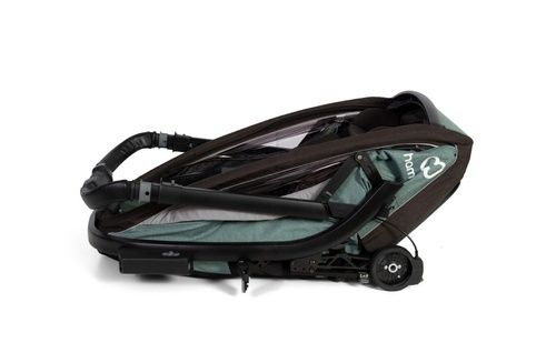 Hamax Cocoon One Green Black pojedyncza przyczepka rowerowa wozek