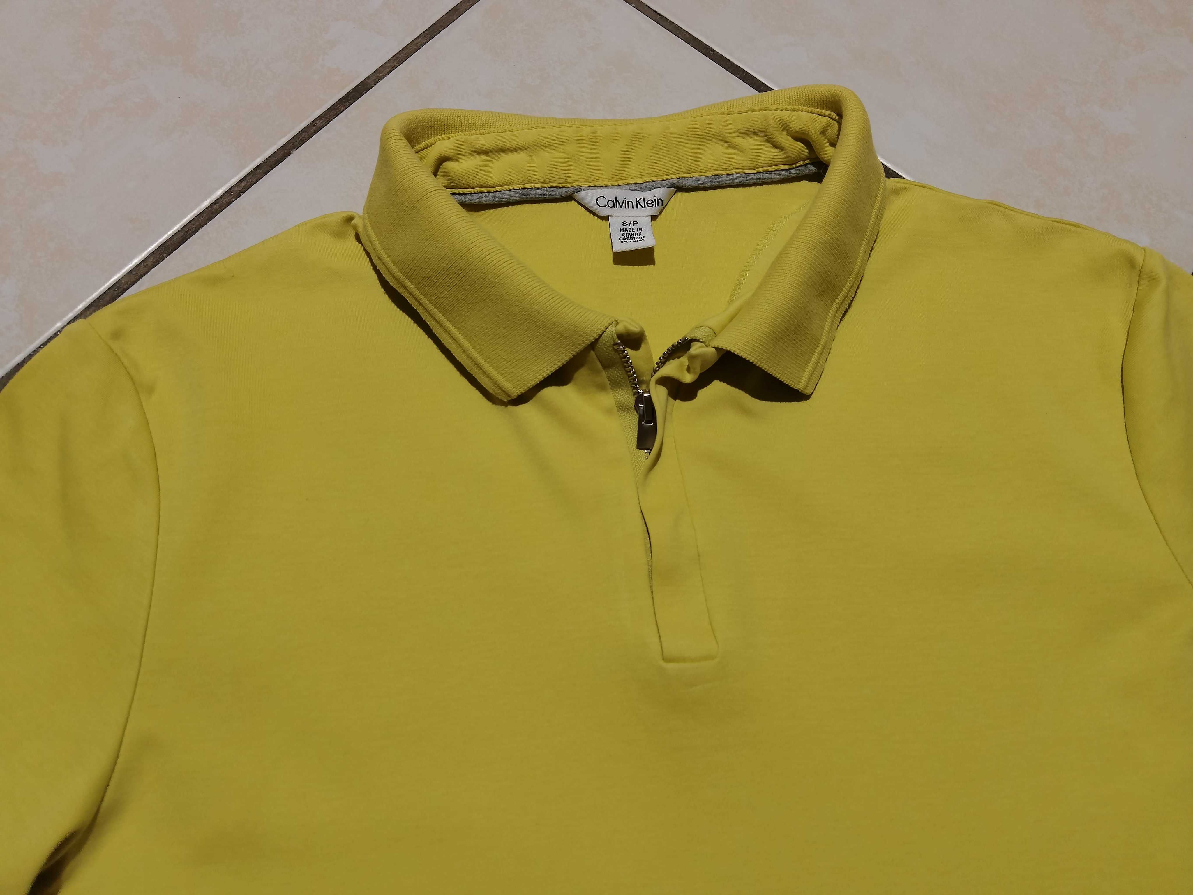 CALVIN KLEIN USA - NOWA! z LOGO Koszulka Polo Męska rozmiar S