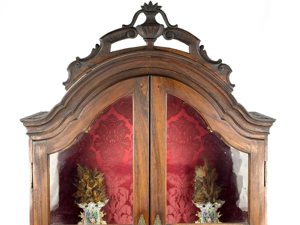 Oratório antigo em pau santo - Dona Maria