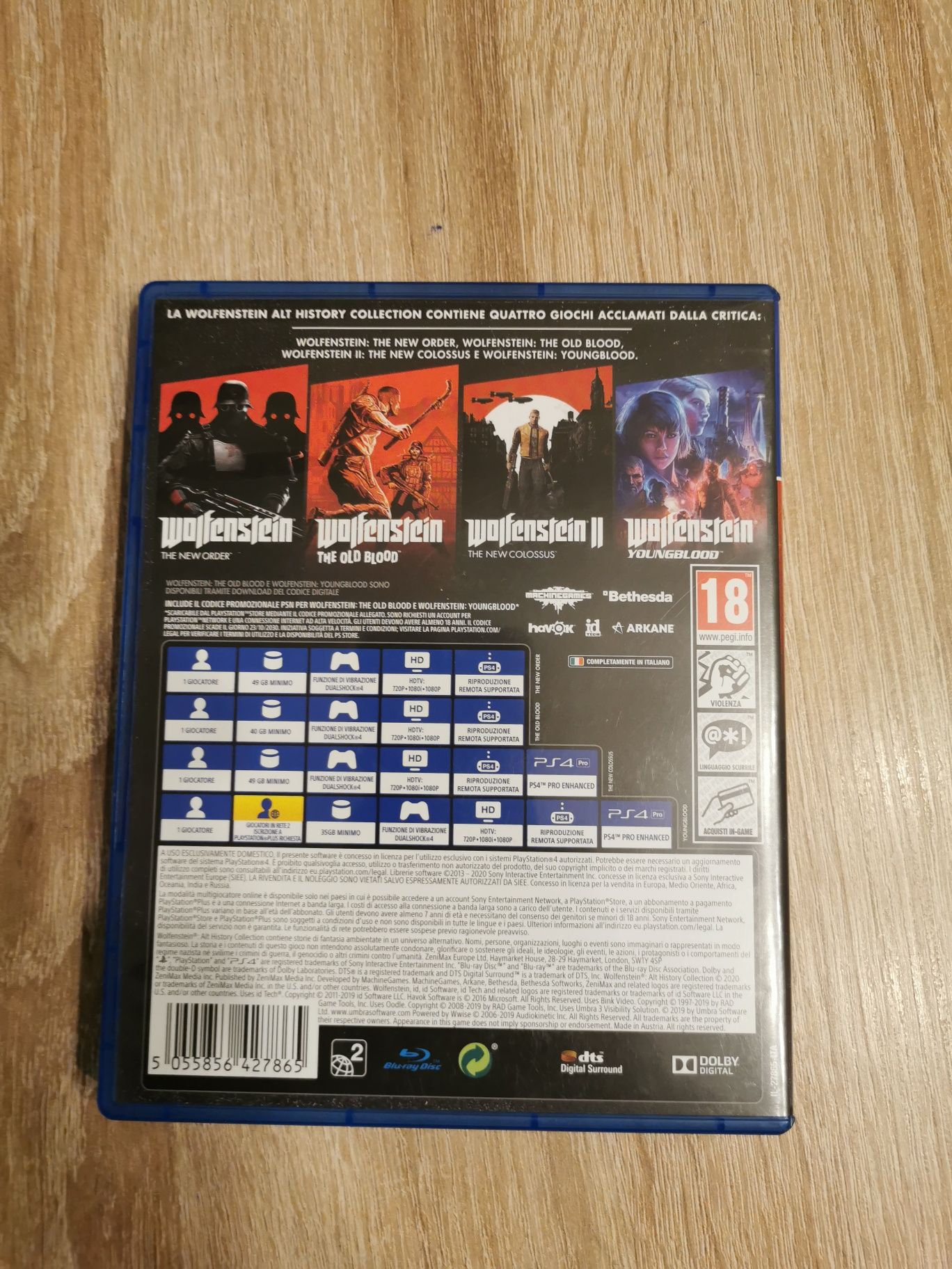 Wolfenstein alt collection history ps4