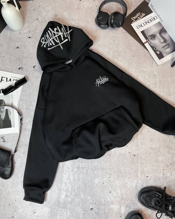 Тепле худі на флісі, оверсайз худі, стусі, stussy