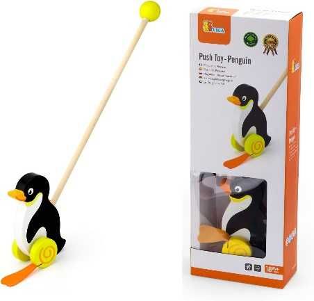 VIGA  Toys - zabawka do pchania – pingwin