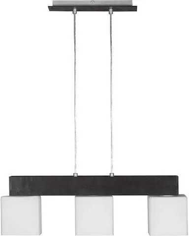 Lampa wisząca kolor wenge klosz mleczny