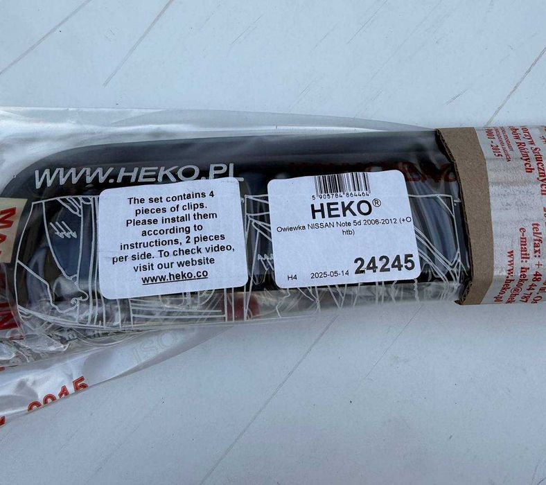 Вставные ветровики Nissan Note 2005-2012 новые Heko Team моделные 4 шт