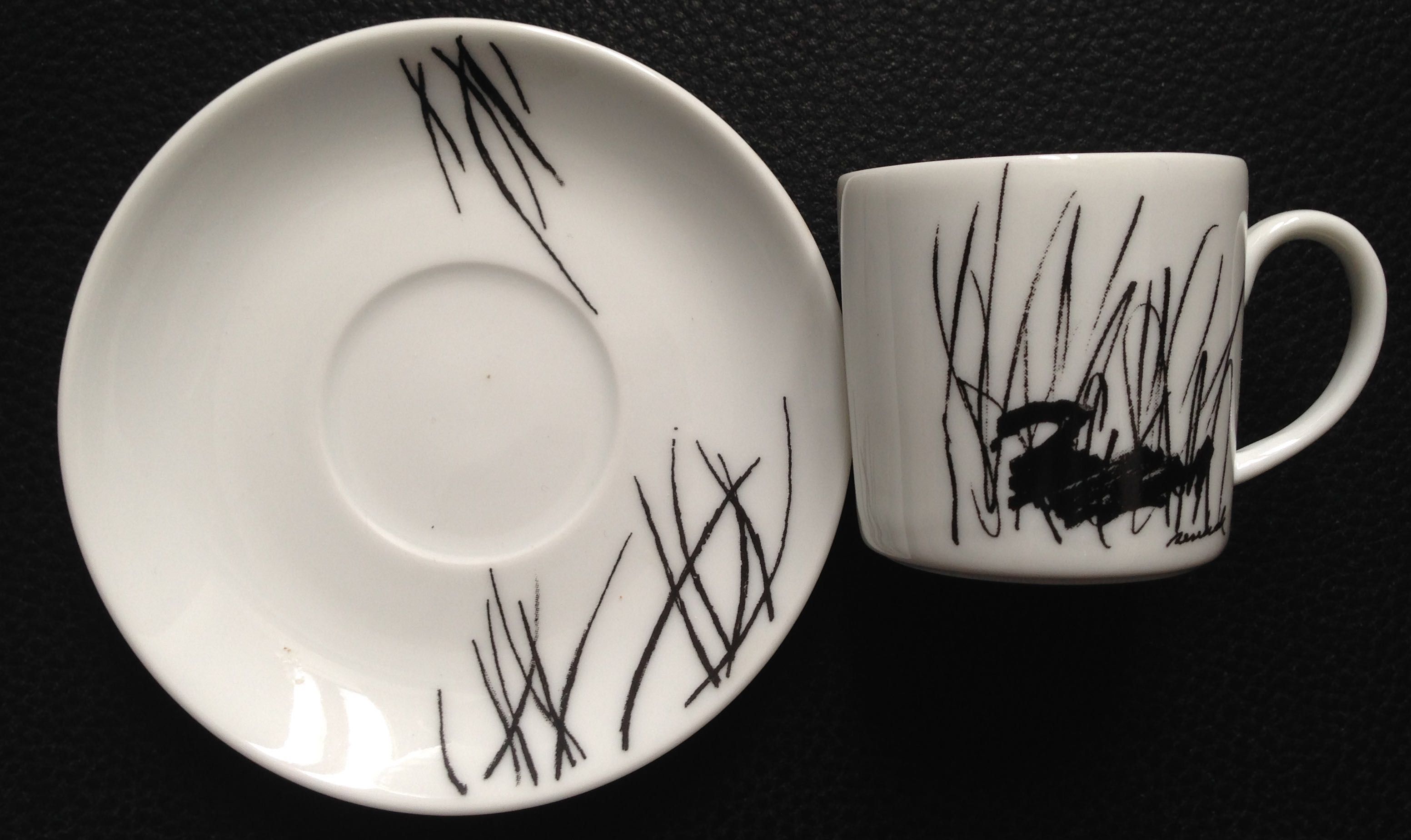Chávenas de café Villeroy e Boch e mestre Júlio Resende