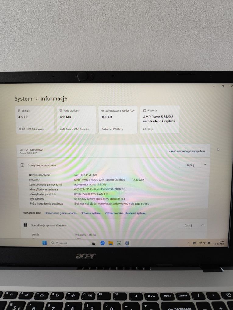 Laptop Acer Aspire 3