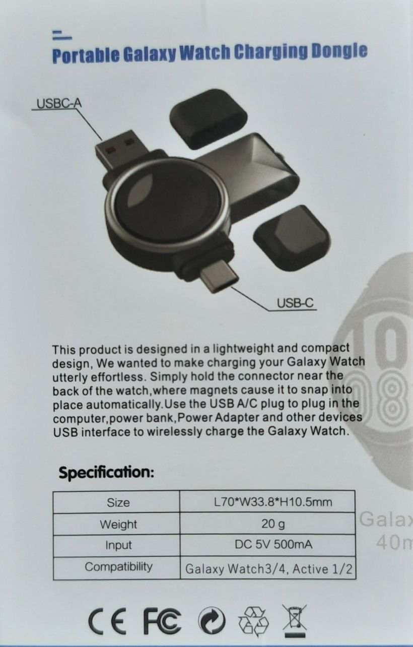 Зарядний пристрій для Samsung Galaxy Watch