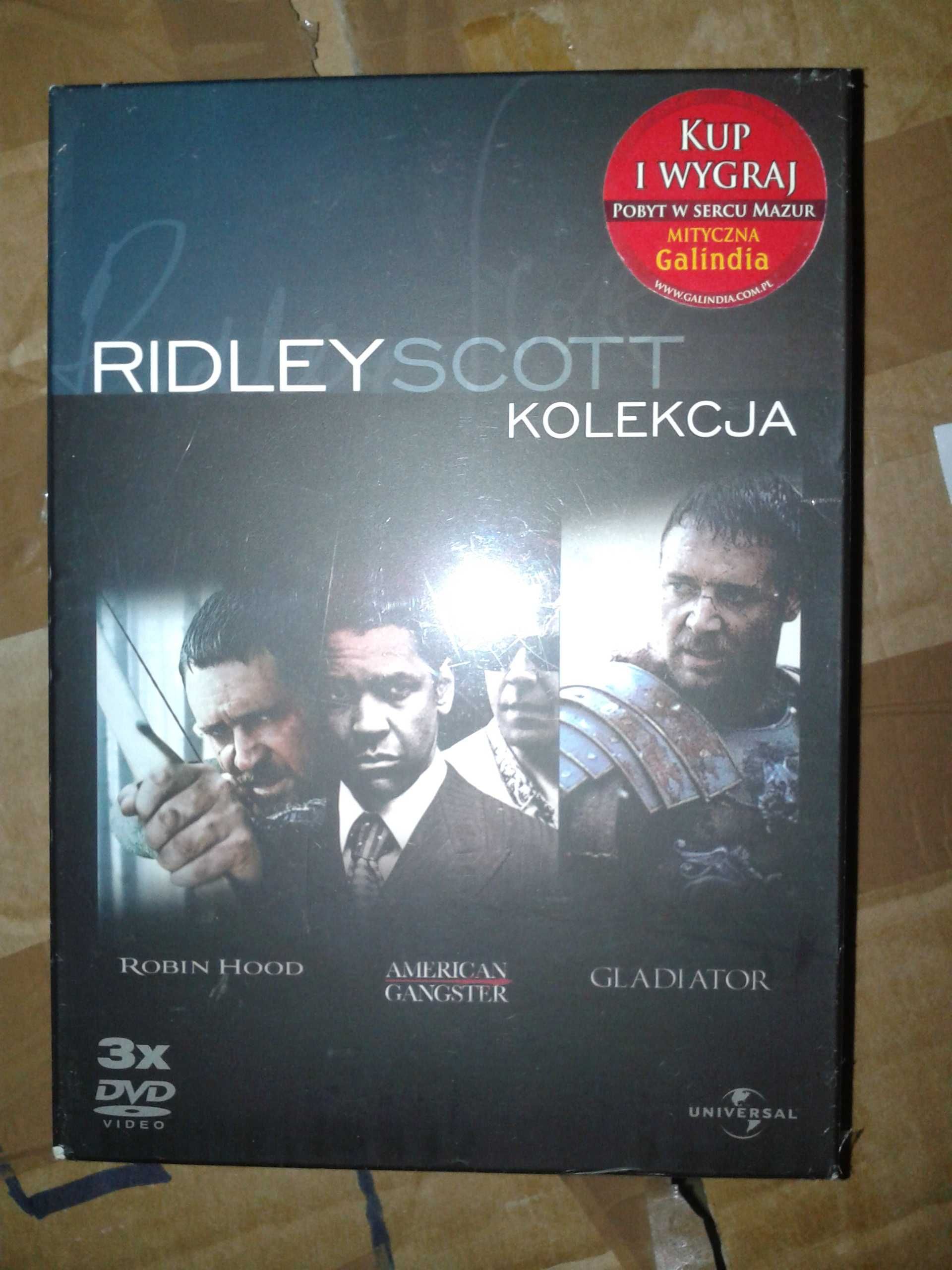 Film DVD kolekcja Ridley Scott Gladiator Robin Hood American gangster