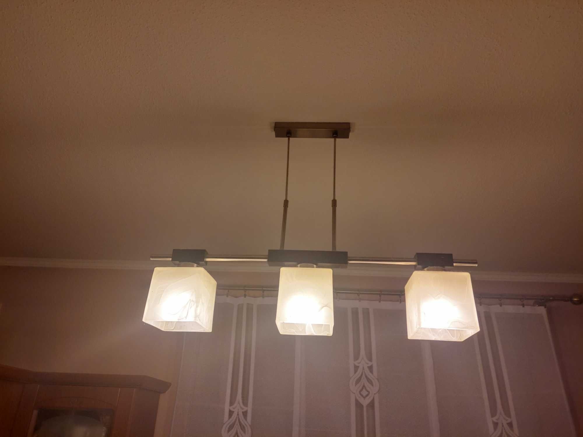 Lampa wisząca - szklane klosze stan bdb