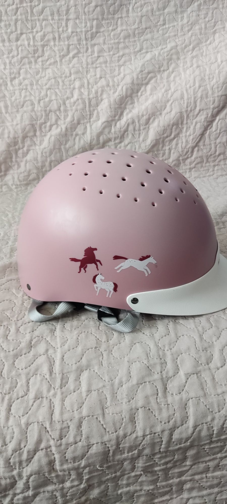 Kask jeździecki Fouganza 100 różowy