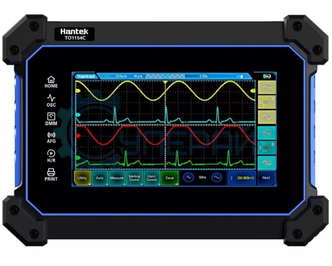 Планшетный осциллограф Hantek TO1154C 4х150 МГц 1Г/с + мультиметр