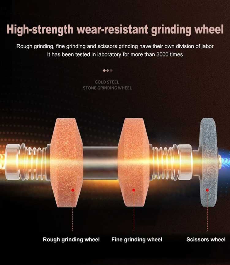 Аккумуляторная точилка для ножей и ножниц для заточки с полировкой