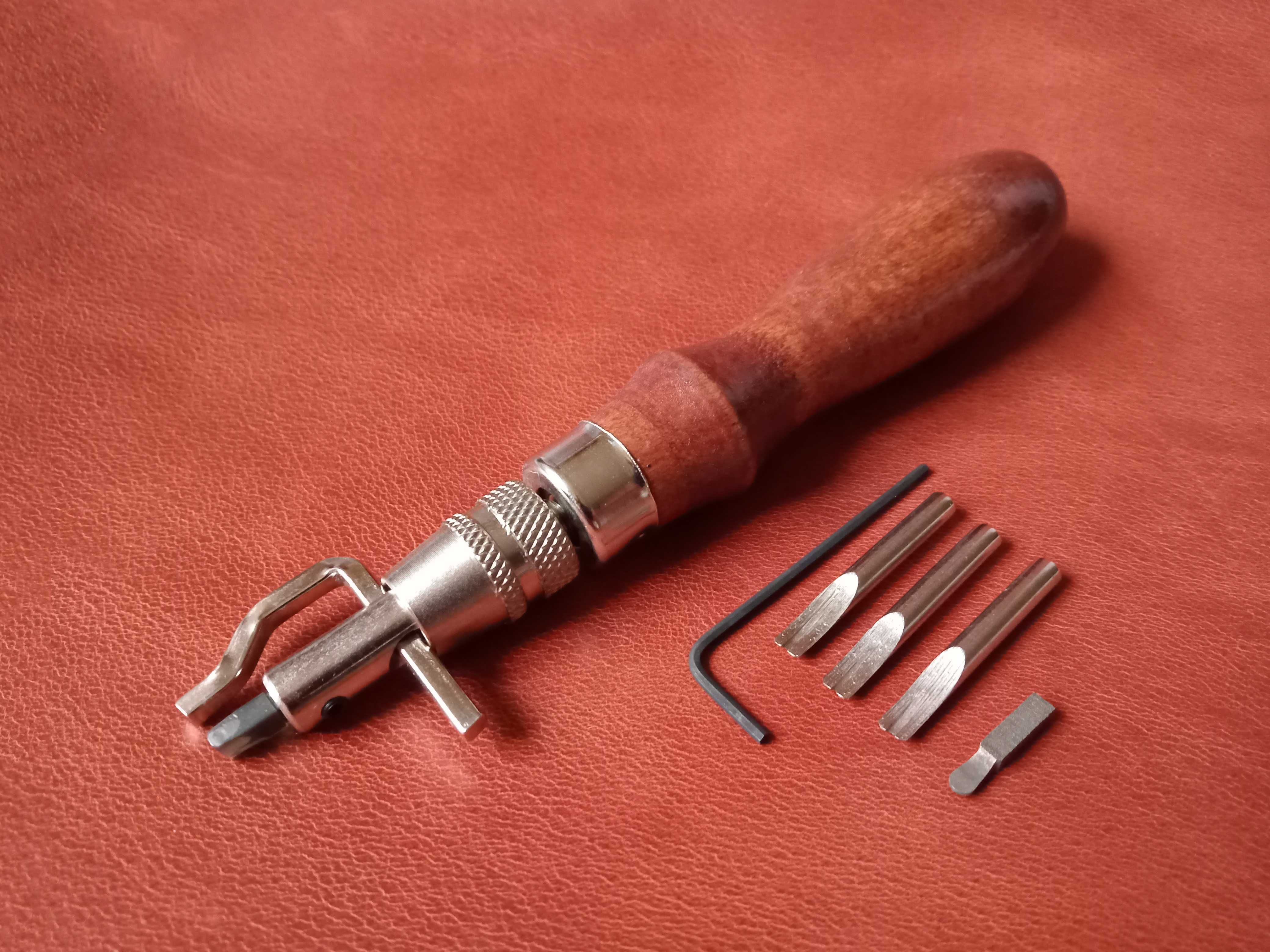 Кромкорез грувер 5в1 инструмент для обработки уреза края кожи торцбил