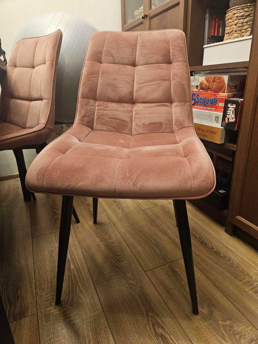 Krzesła krzesło Chic Velvet tkanina bluvel, kolor antyczny róż