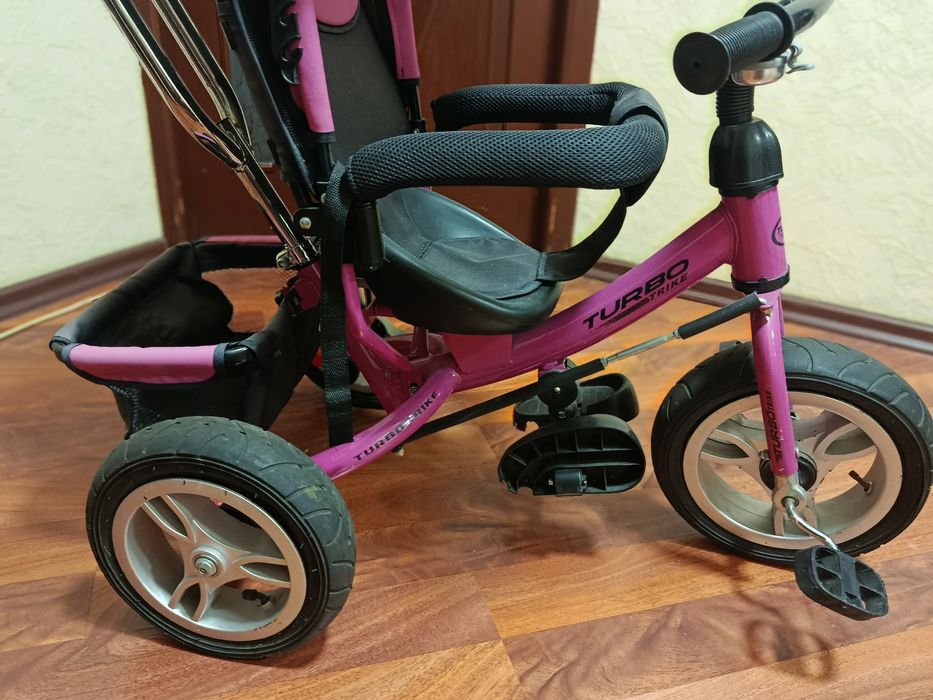 Продам дитячий б/в велосипед з батьківською ручкою