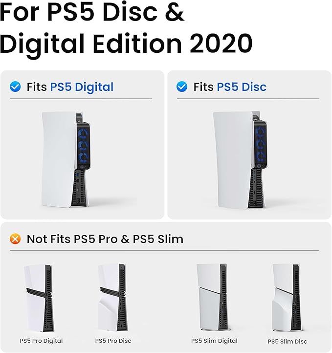 KIWIHOME Wentylator Chłodzący do PS5