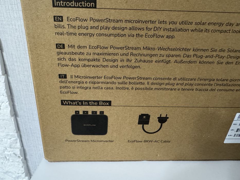 Ecoflow PowerStream Microinverter 600w + кабель до станції