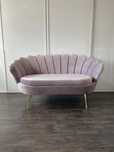 Sofa Skandynawska Muszla welur tapicerowany