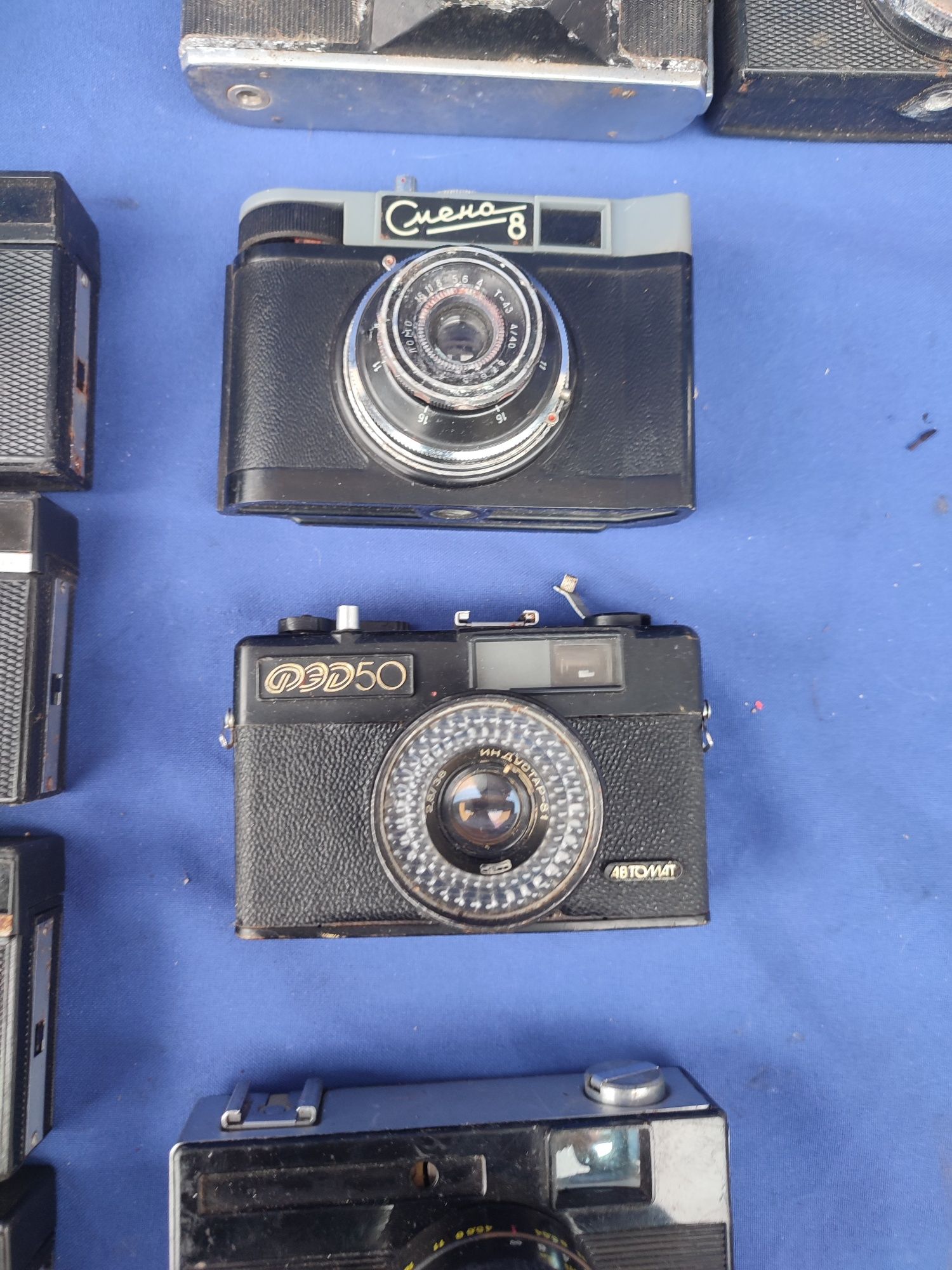 Старый советский фотоаппарат СССР смена Вилия зинит Е 11 3м чайка 2м Ф