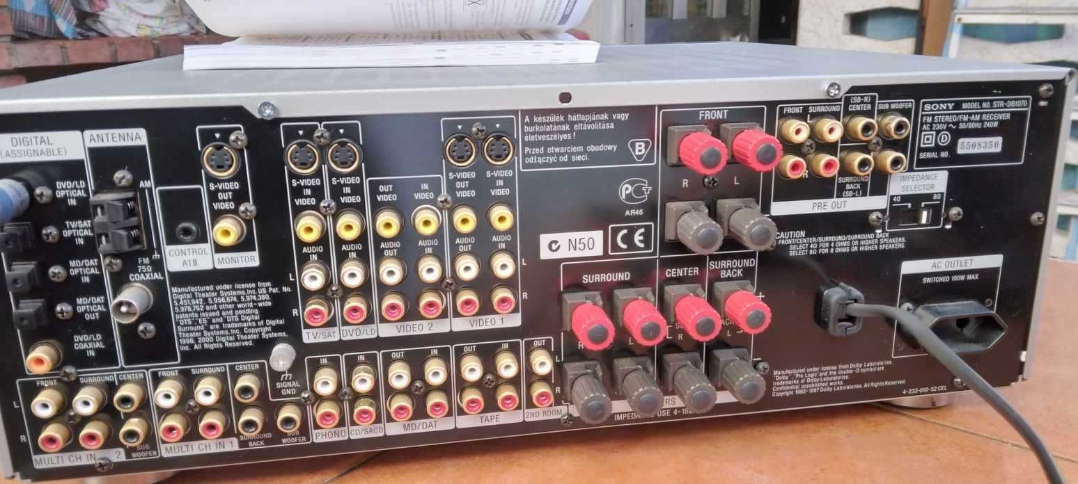 Amplificador Sony STR DB-1070 Dolby Digital DTS 600W
