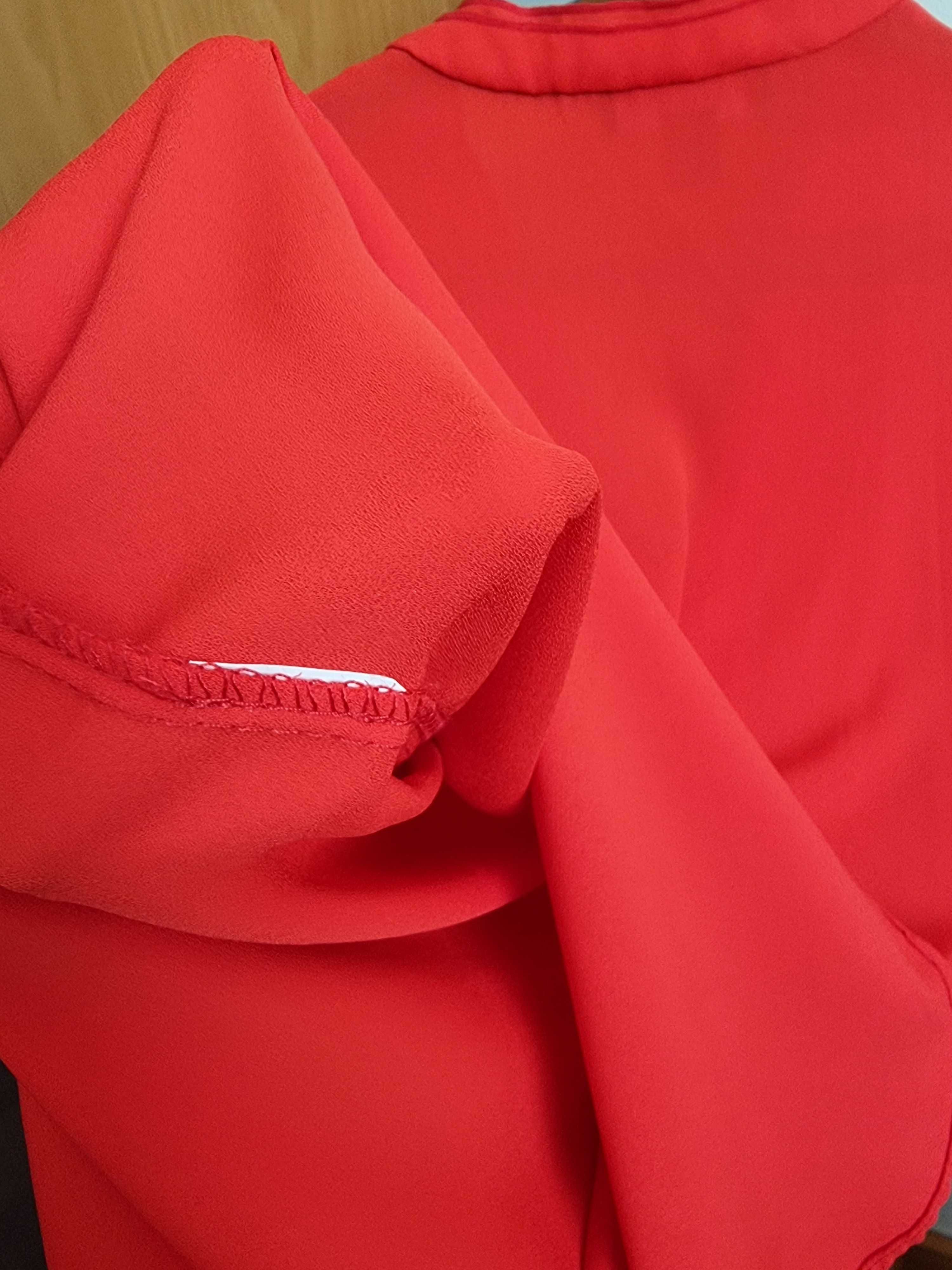Blusa vermelha alaranjada/ coral Primark, tamanho 34