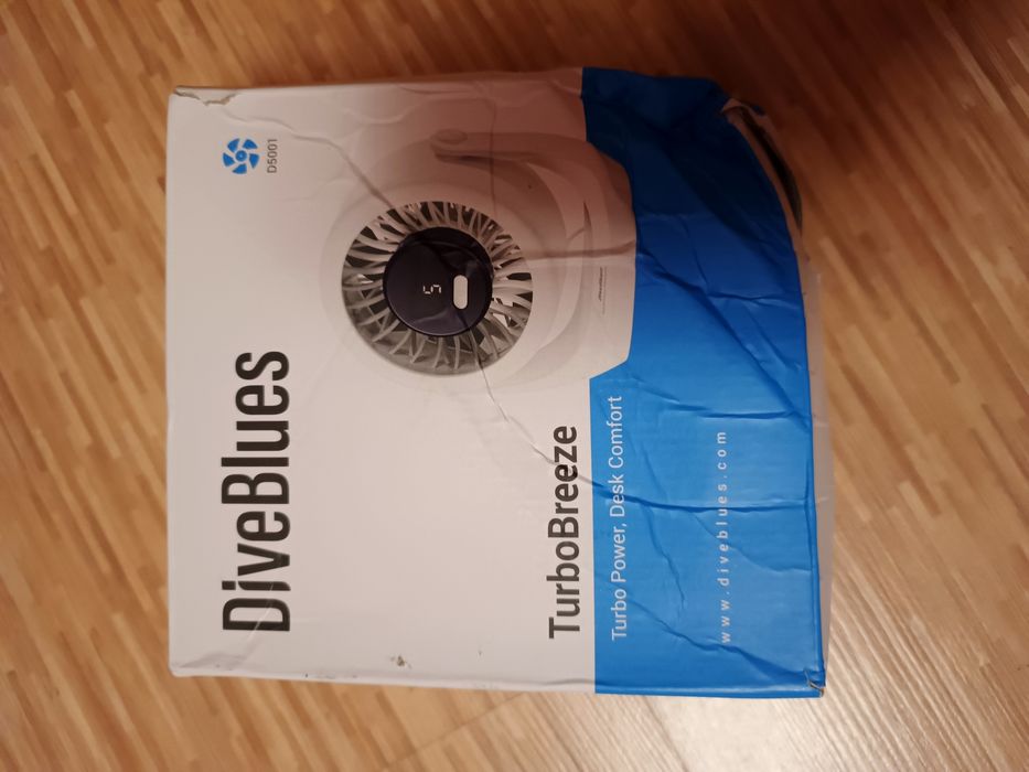 Ultra cichy wentylator biurowy biały mini 5 poziomów Nowy