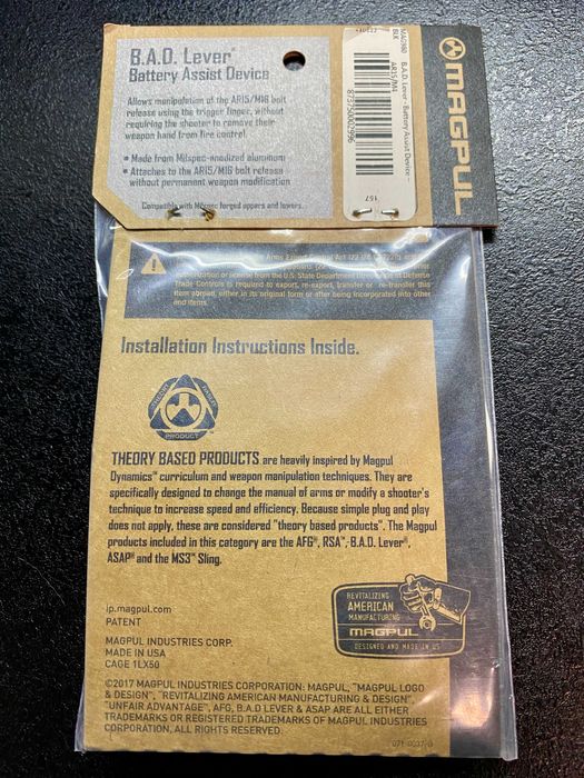Важіль скиду затримки затвору Magpul BAD Lever для AR1-5/M4, Оригінал