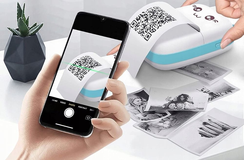 Drukuś Mini Drukarka Termiczna Przenośna Zabawka dla dzieci - Różowy