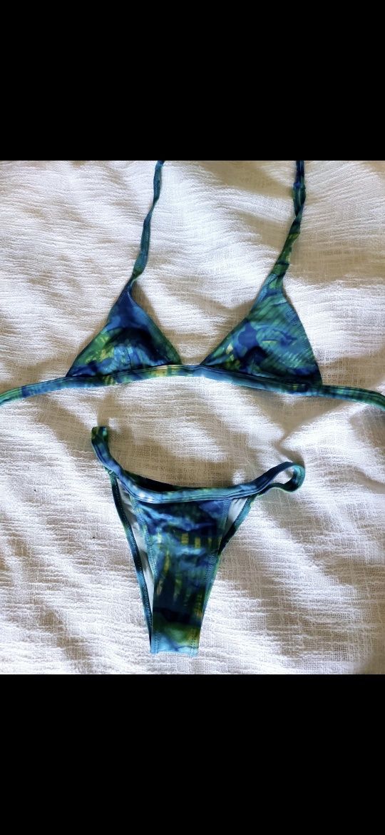 Bikini tye dye azul