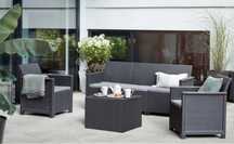 Meble ogrodowe zestaw  sofa fotele antracyt