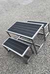 Komplet mebli ogrodowy stal nierdzewna inox