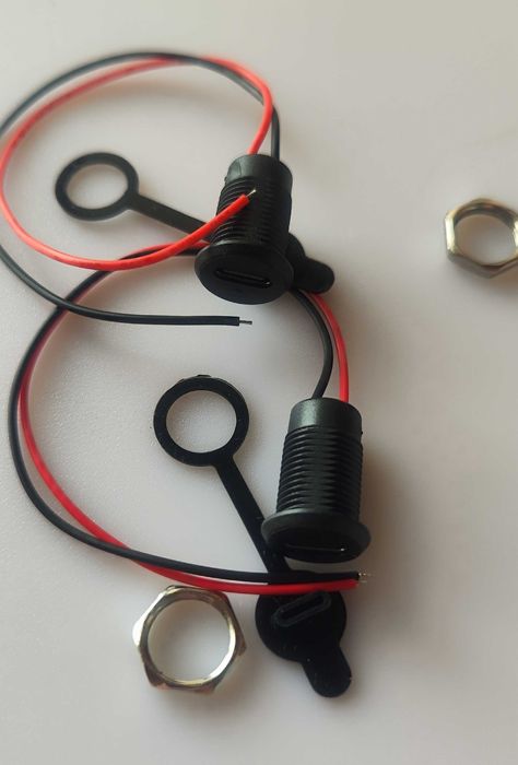 Розетка led Type-C контакт з гайкою