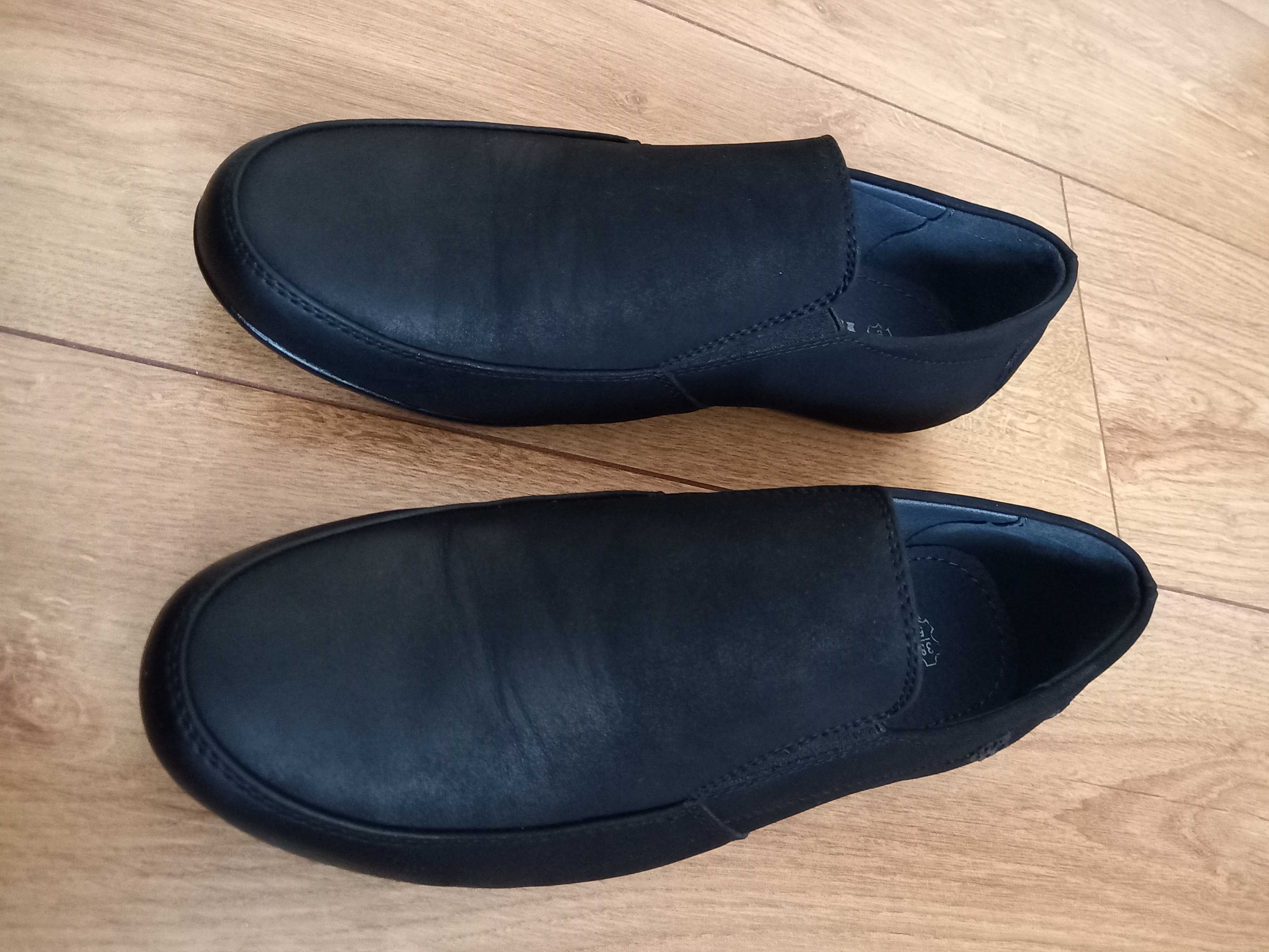 Czarne, eleganckie buty wizytowe, mokasyny Wojtyłko rozm 38