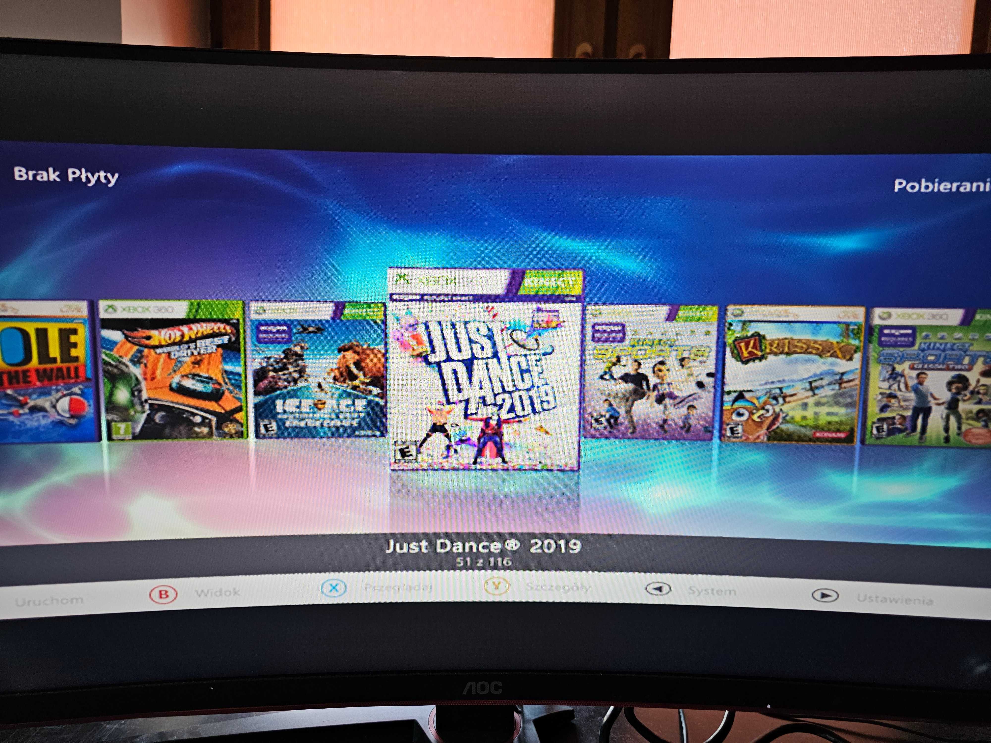 Xbox E RGH 926GB 2 pady kinect, hdmi pudełko 119 gier gotowy do gry