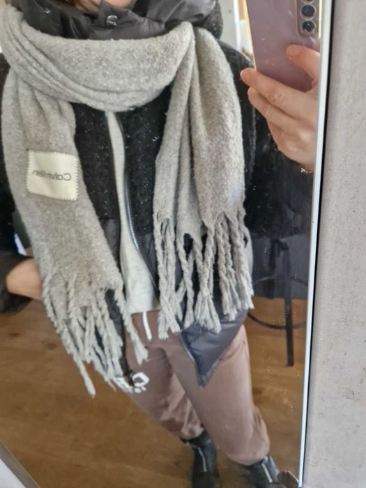 Gruby szal szalik calvin klein 2,2 m