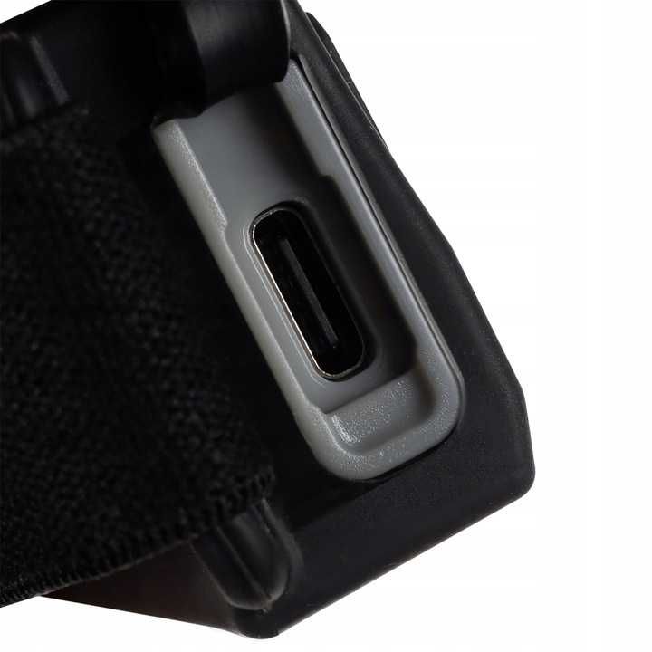 Latarka LED Czołowa USB C Mocna Czołówka na głowę uniwersalna czujnik