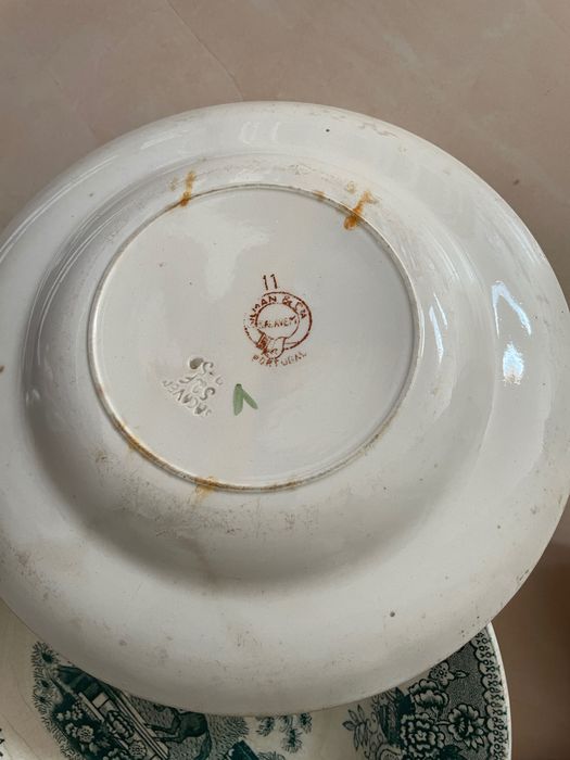 Pratos de sopa antigos cavalinho