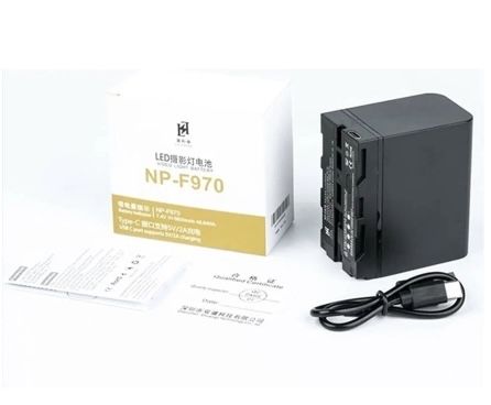 Аккумулятор Laleader NP-F970/750/550 7.4V Usb C розʼєм для зарядки