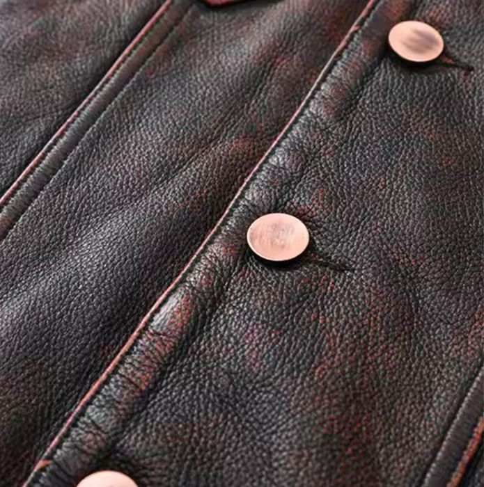 Kurtka skórzana męska brązowa ramoneska skóra vintage