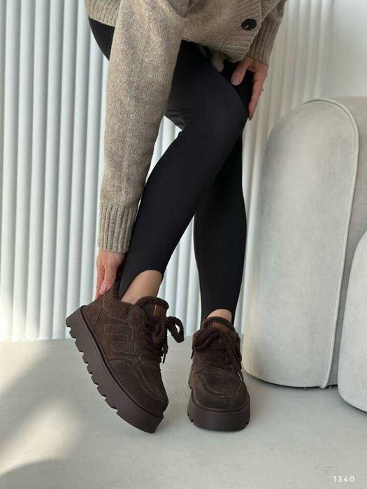 Зимові черевики шоколад хутро teddy, зимние ботинки шоколад 36-40р